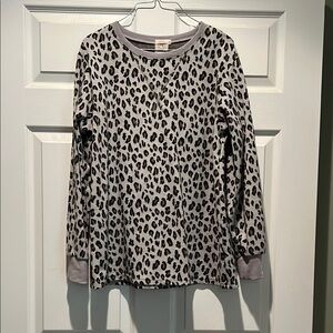 Leopard Print Long Sleeve Top